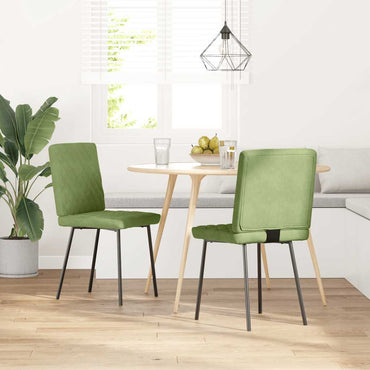 vidaXL Esszimmerstühle 2 Stk. Hellgrün Samt