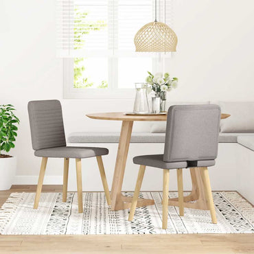 vidaXL Esszimmerstühle 2 Stk. Taupe Stoff