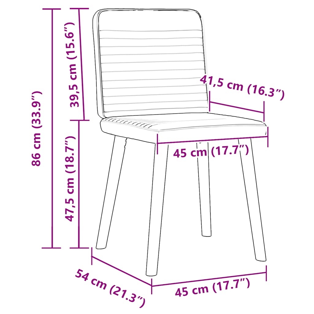 vidaXL Chaises de salle à manger 2 pcs Tissu bleu