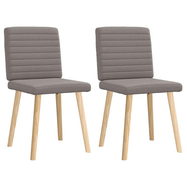 vidaXL Esszimmerstühle 2 Stk. Taupe Stoff