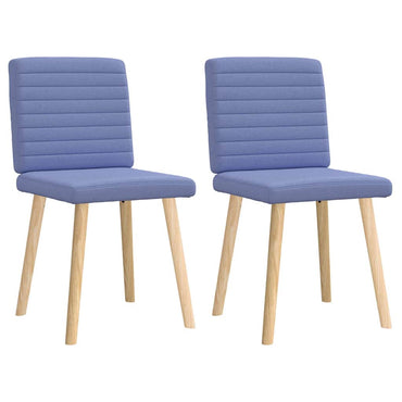 vidaXL Esszimmerstühle 2 Stk. Jeansblau Stoff
