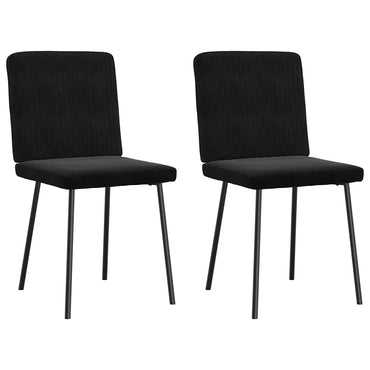 vidaXL Chaises de salle à manger 2 pcs Velours noir