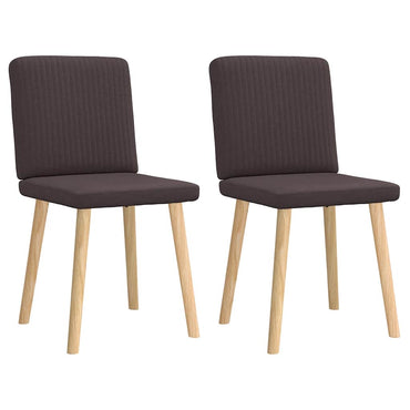 vidaXL Esszimmerstühle 2 Stk. Dunkelbraun Stoff
