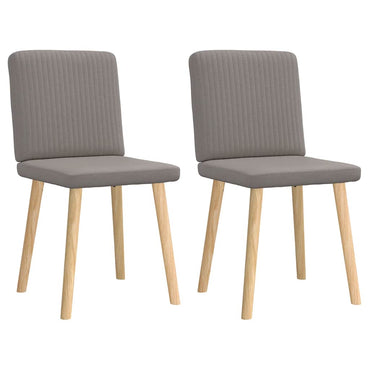vidaXL Esszimmerstühle 2 Stk. Taupe Stoff