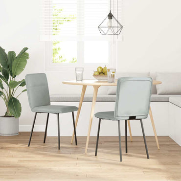 vidaXL Chaises de salle à manger 2 pcs Velours gris clair