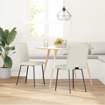 vidaXL Chaises de salle à manger 2 pcs Crème Velours