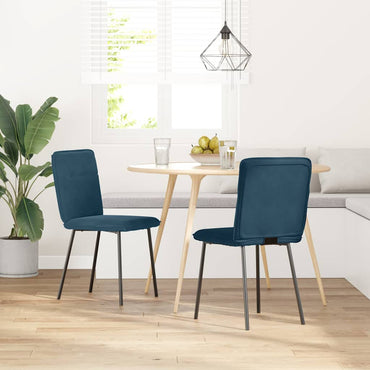 vidaXL Chaises de salle à manger 2 pcs Velours bleu