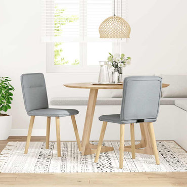 vidaXL Chaises de salle à manger 2 pcs Tissu Gris clair