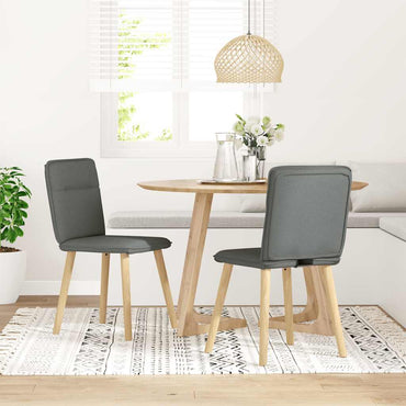 vidaXL Chaises de salle à manger 2 pcs Tissu gris foncé