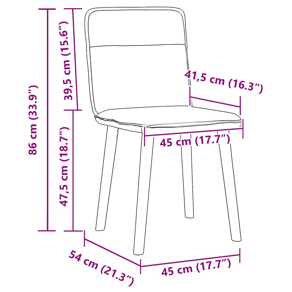 vidaXL Esszimmerstühle 2 Stk. Jeansblau Stoff