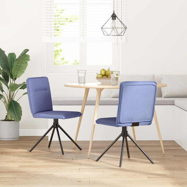 vidaXL Chaises de salle à manger 2 pcs Tissu bleu jean