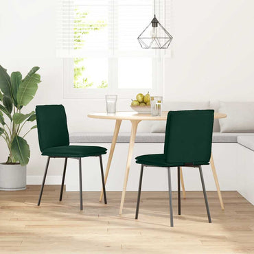 vidaXL Chaises de salle à manger 2 pcs Velours vert foncé
