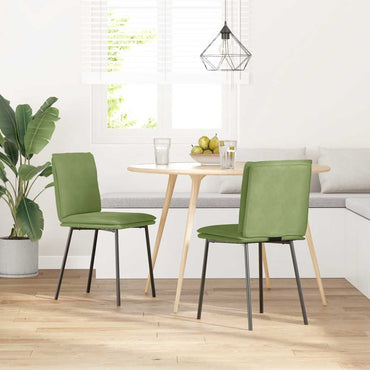 vidaXL Esszimmerstühle 2 Stk. Hellgrün Samt