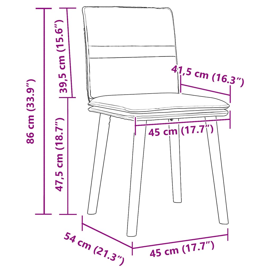 Esszimmerstühle 2 Stk. Dunkelbraun Stoff