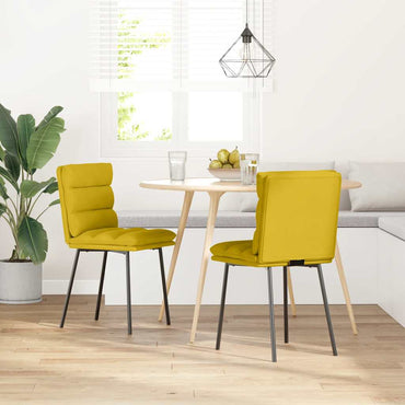vidaXL Esszimmerstühle 2 Stk. Gelb Samt