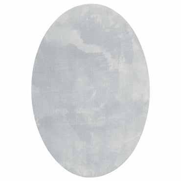 vidaXL Tapis d'appoint Ovale HUARTE Gris 120 x 170 cm 100 % polyester