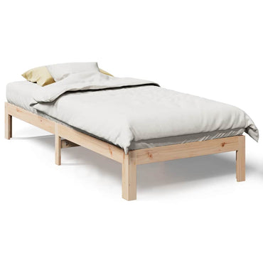 vidaXL Massivholzbett ohne Matratze 80x200 cm Kiefernholz