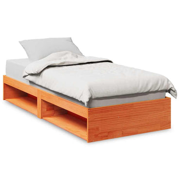 vidaXL Tagesbett ohne Matratze Wachsbraun 90x200 cm Massivholz Kiefer