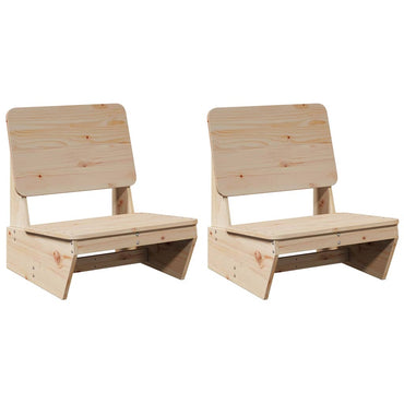 vidaXL Gartenstühle 2 Stk. 60x64x70,5 cm Massivholz Kiefer