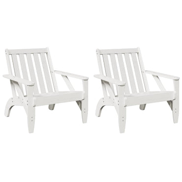 vidaXL Adirondack-Gartenstühle 2Stk. Weiß 75x77x77cm Massivholz Kiefer