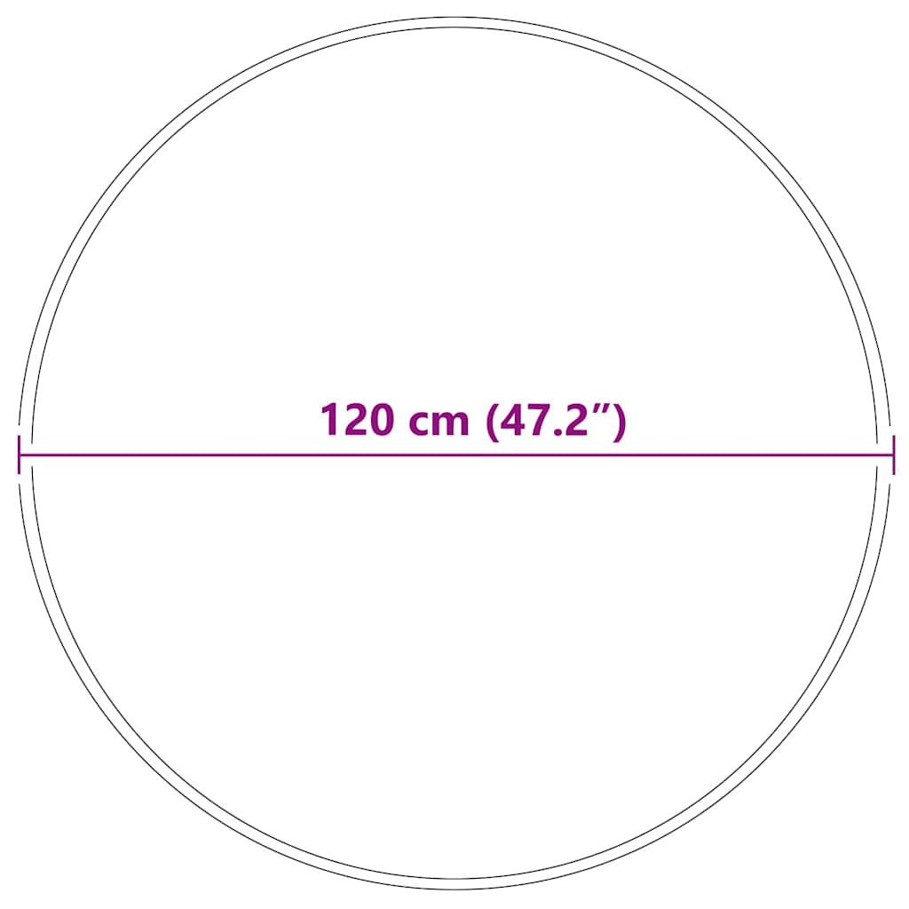 vidaXL Anti-Rutsch Shaggy Teppich Dunkelgrau 120 x 120 cm PP