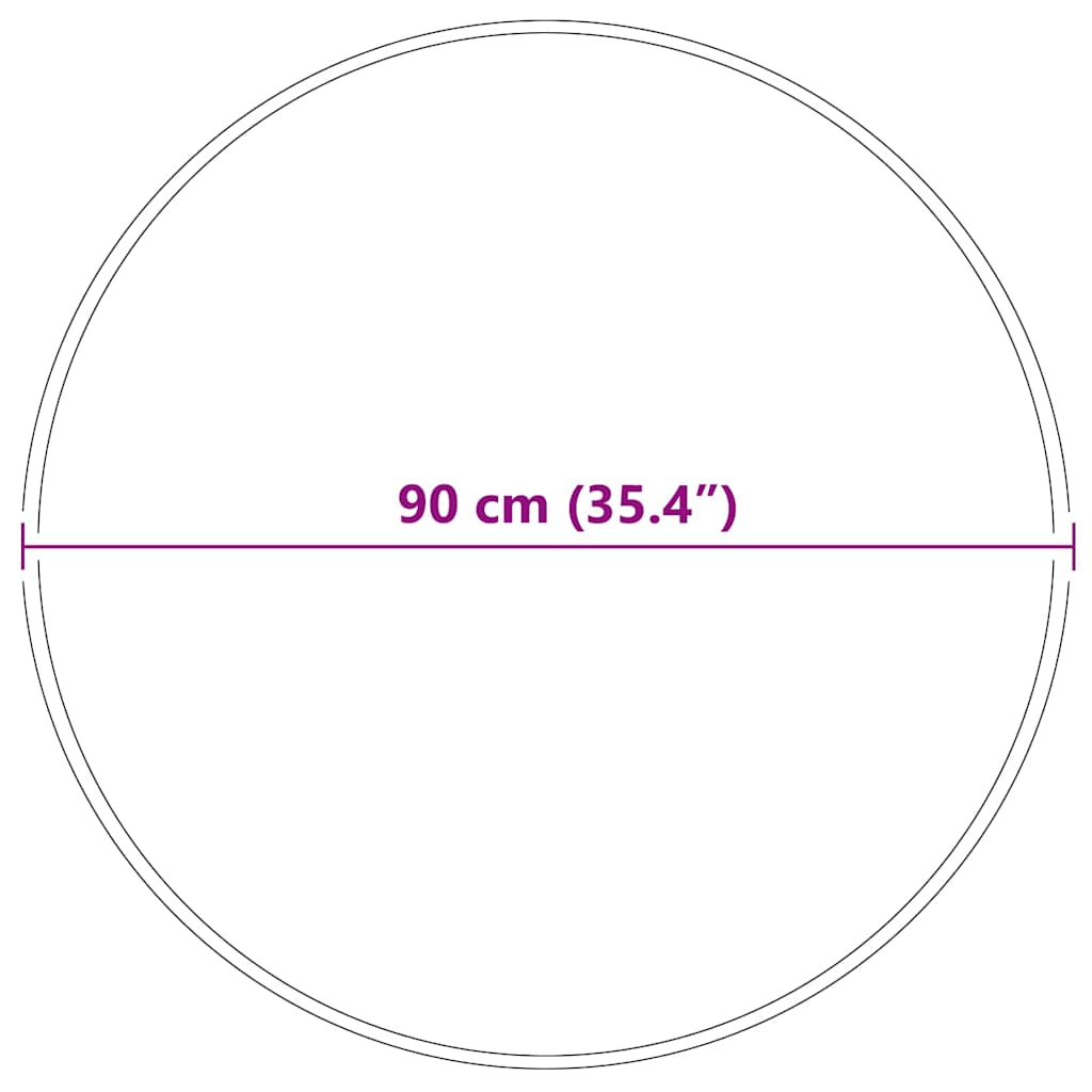 vidaXL Anti-Rutsch Shaggy Teppich Grau 90 x 90 cm PP