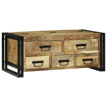 vidaXL Couchtisch Braun 90 x 50 x 38 cm Massivholz Mango