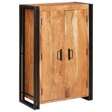 vidaXL Bahut avec portes Marron Bois d'acacia massif et métal