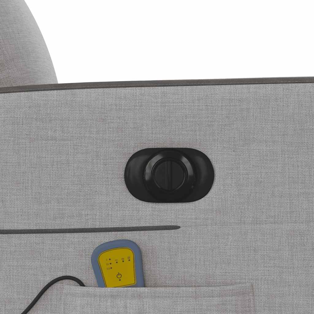 vidaXL Fauteuil de massage électrique Gris nuage en tissu