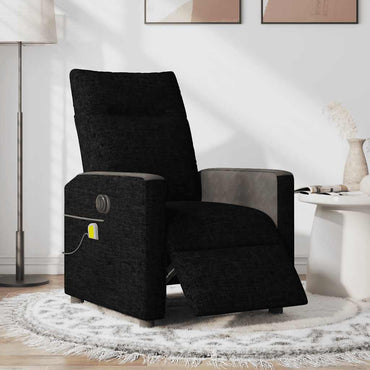 vidaXL Massagesessel Elektrisch Schwarz Stoff