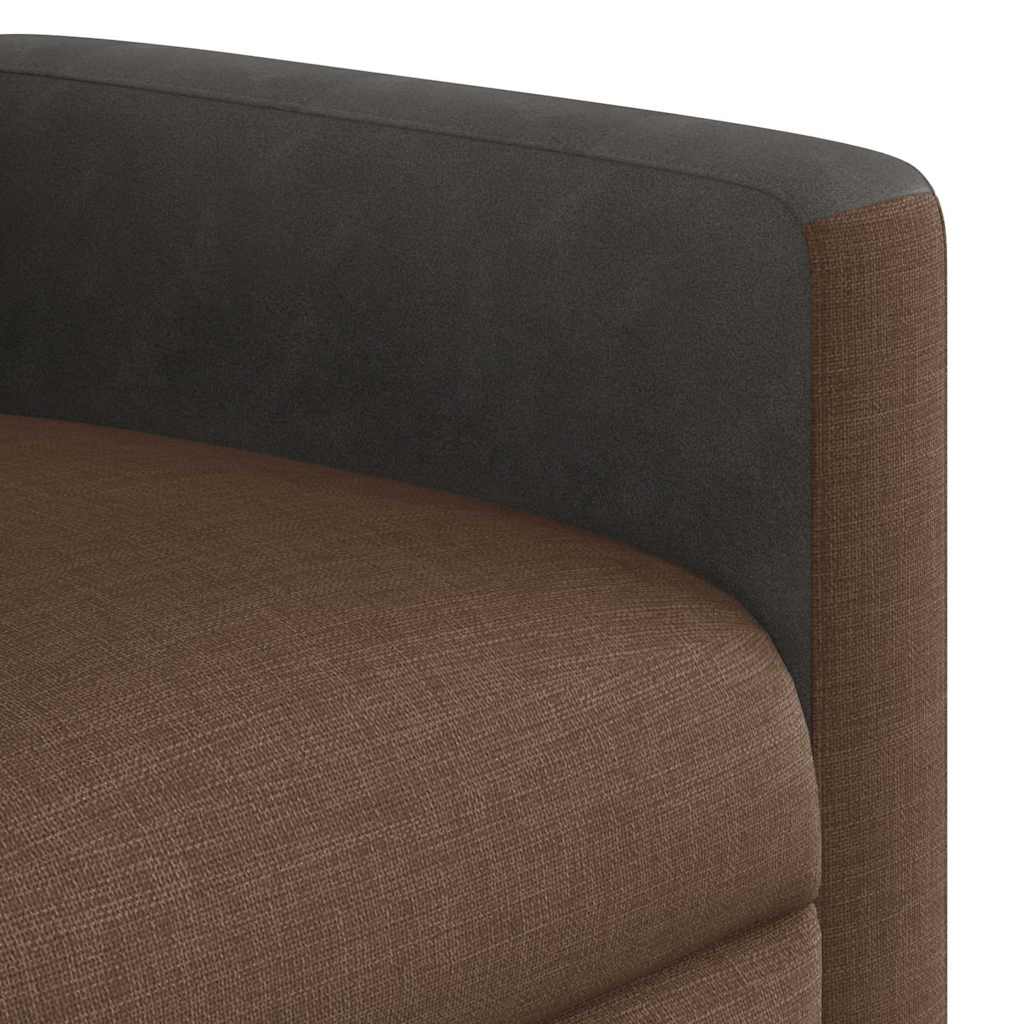 vidaXL Relaxsessel mit Aufstehhilfe Braun Stoff