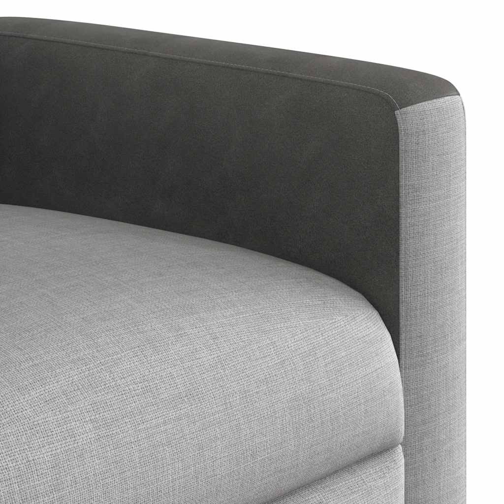 vidaXL Fauteuil de massage inclinable et releveur en tissu gris nuage