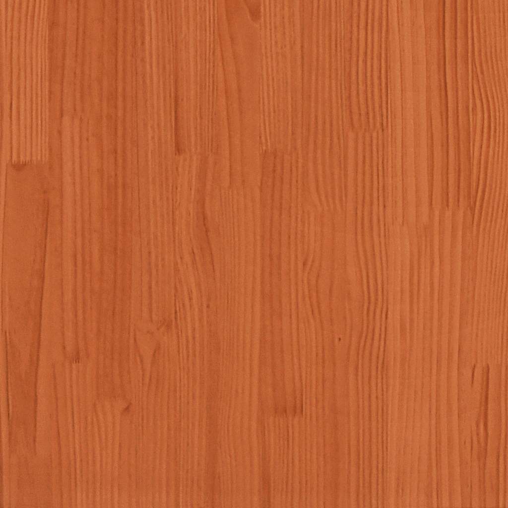 vidaXL Tagesbett mit Matratze Wachsbraun 100x200 cm Massivholz Kiefer
