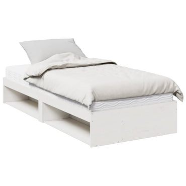 vidaXL Tagesbett mit Matratze Weiß 90x190 cm Massivholz Kiefer