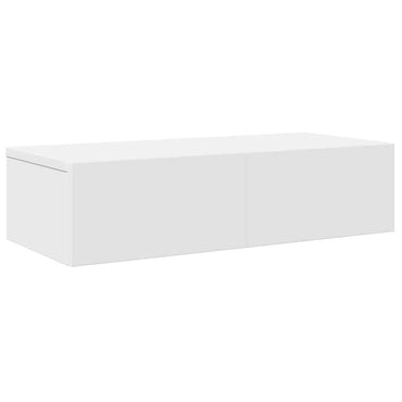 vidaXL Wandregal mit Schubladen Weiß 60x26,5x15 cm Holzwerkstoff