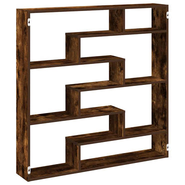vidaXL Étagère cube à 7 compartiments en bois d'ingénierie chêne fumé