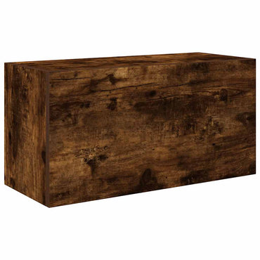 vidaXL Meuble haut de salle de bain chêne fumé 60x25x30 cm bois d'ingénierie