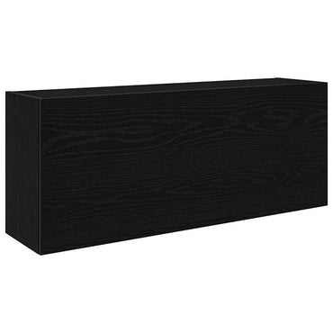 vidaXL Armoire murale de salle de bain noire 100x25x40 cm en bois d'ingénierie