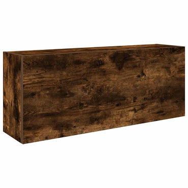 vidaXL Meuble haut de salle de bain chêne fumé 100x25x40 cm bois d'ingénierie
