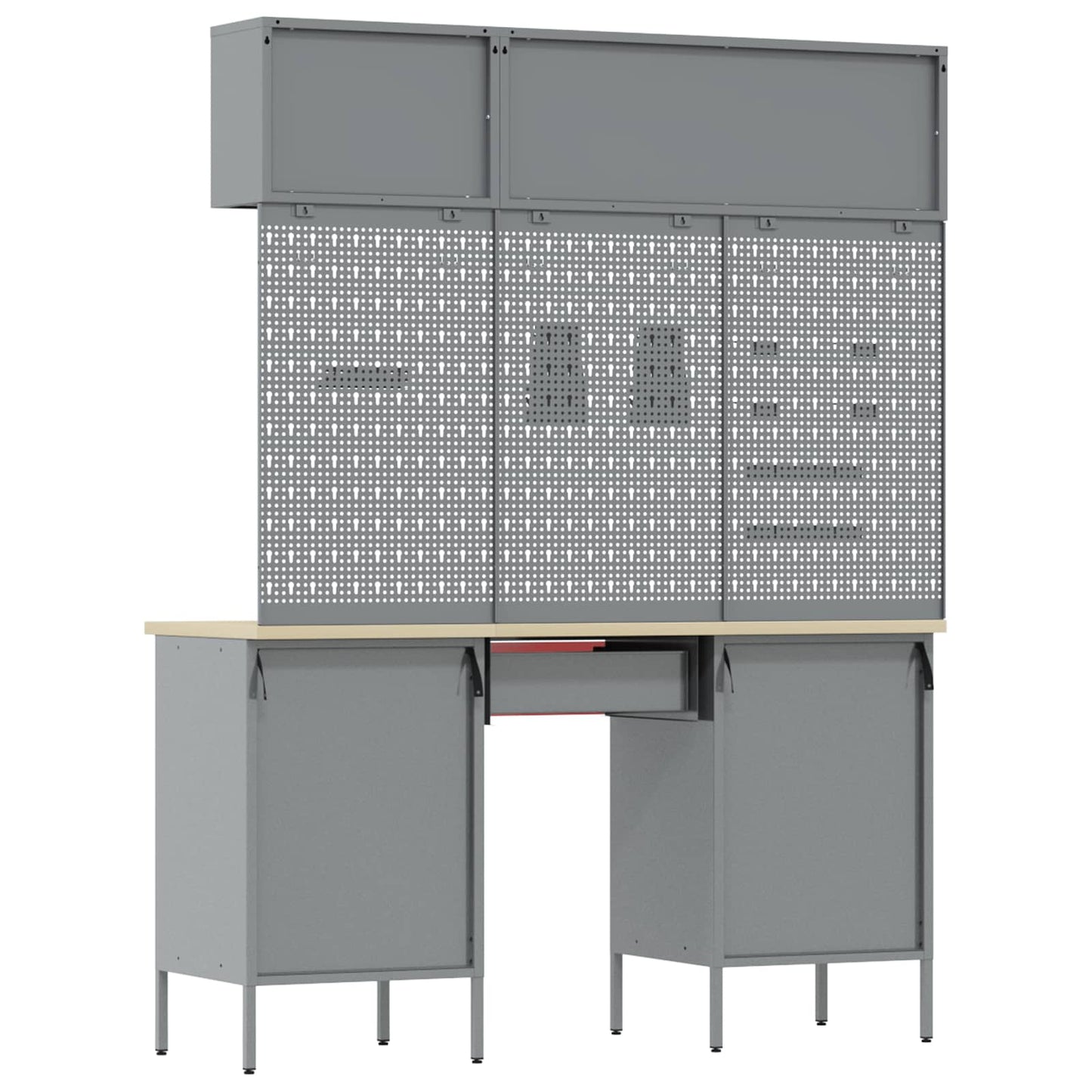 Arbeitsschrankset mit Schubladen mit Speicher 8 pcs Rot