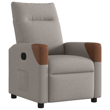 vidaXL Fauteuil relax Taupe Tissu