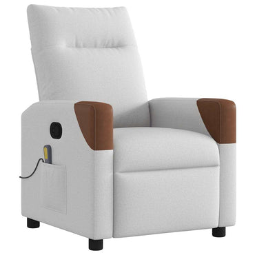 vidaXL Massagesessel Wolkengrau Stoff