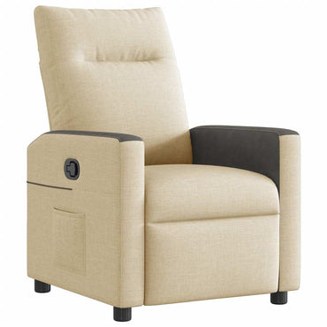 vidaXL Fauteuil relax crème tissu