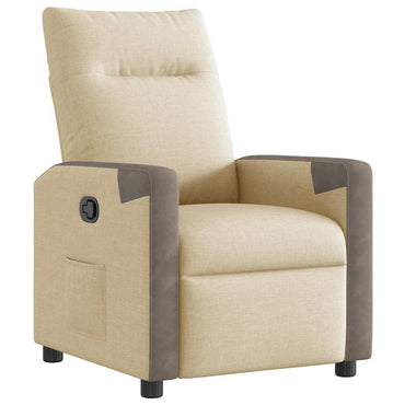 vidaXL Relaxsessel Creme Stoff