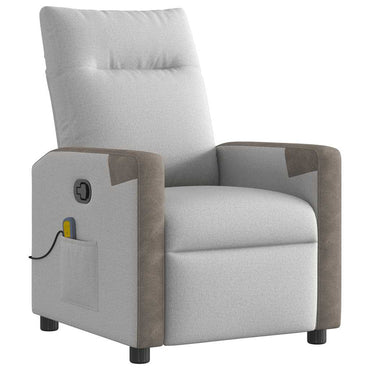 vidaXL Massagesessel Wolkengrau Stoff