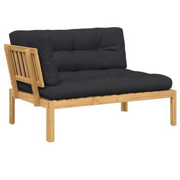 vidaXL Canapé d'angle de jardin en palettes avec coussins Bois d'acacia massif