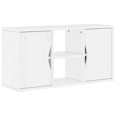 vidaXL Meuble TV ODDA Blanc 79x24x40 cm Bois de pin massif