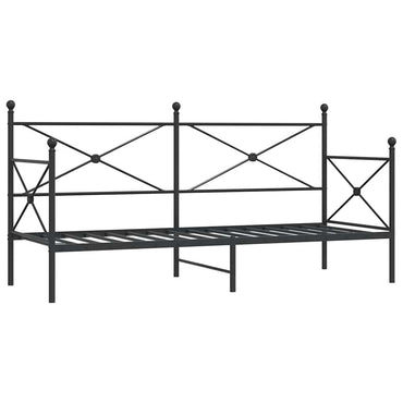 vidaXL Etagenbett ohne Matratze Schwarz 90x200 cm Stahl