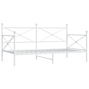vidaXL Tagesbett ohne Matratze Weiß 100x200 cm Stahl