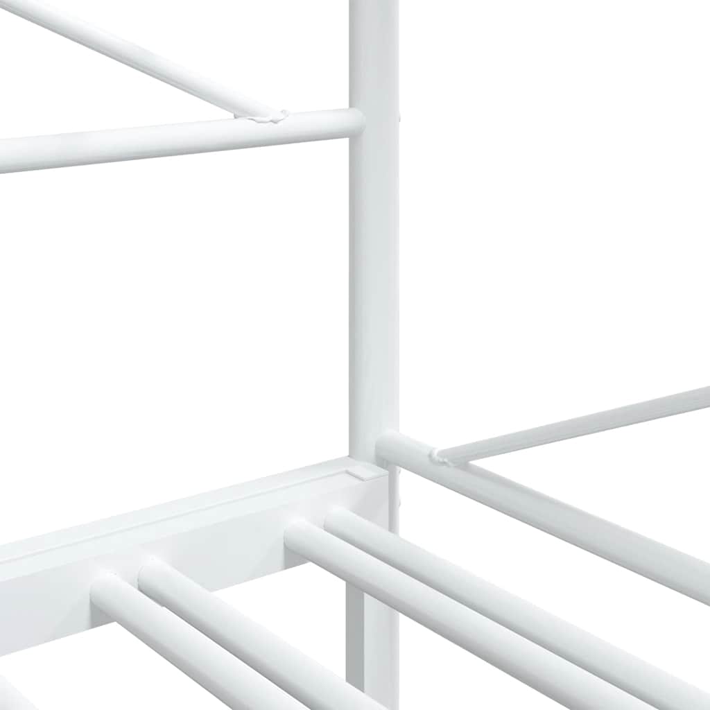 vidaXL Tagesbett Ausziehbar ohne Matratze Weiß 107x203 cm Stahl
